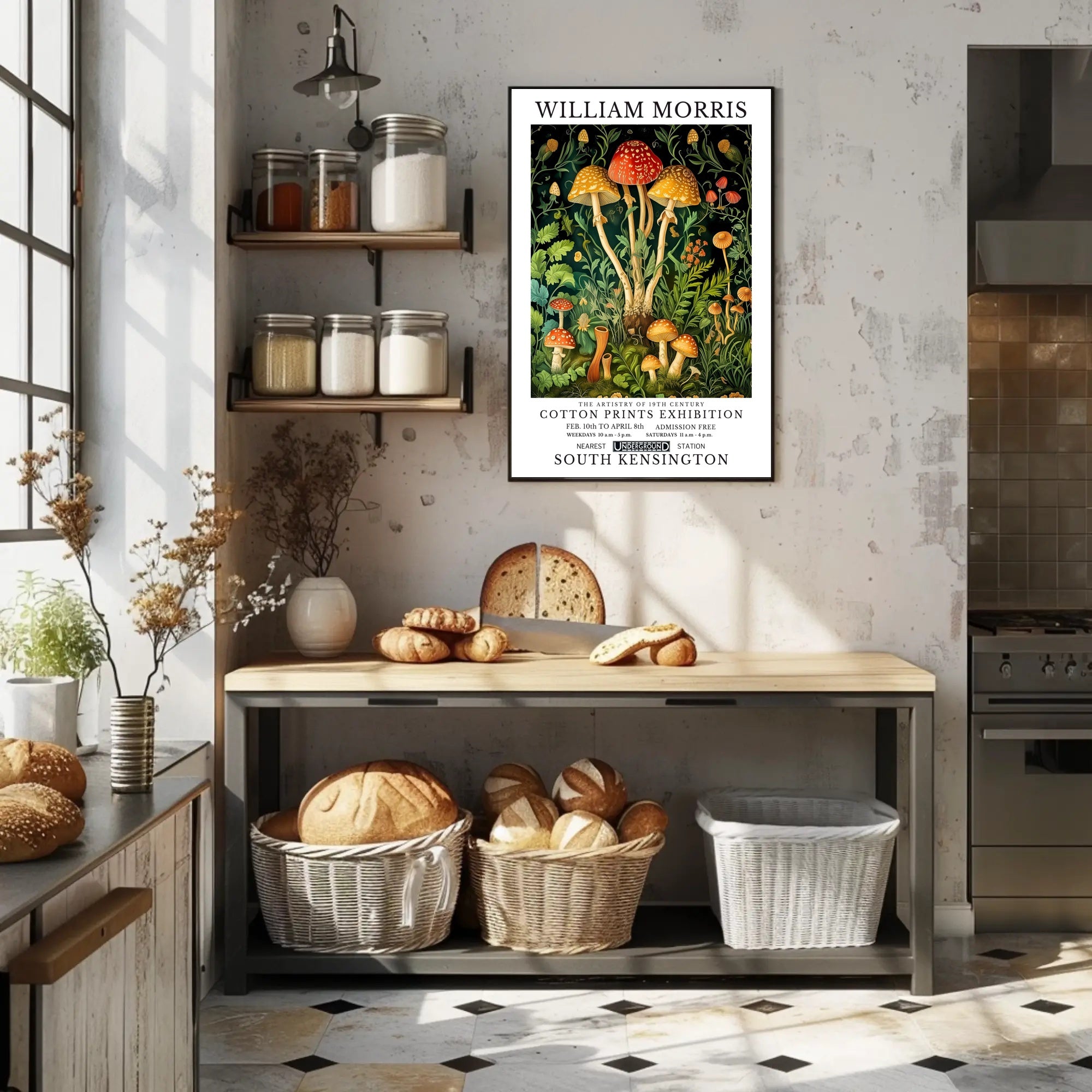 William Morris 19th Century Cotton Prints Poster