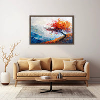 Autumn Tree Abstract Impressionist Art Poster Print