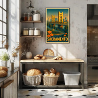 Sacramento Skyline Poster Modern City Wall Art