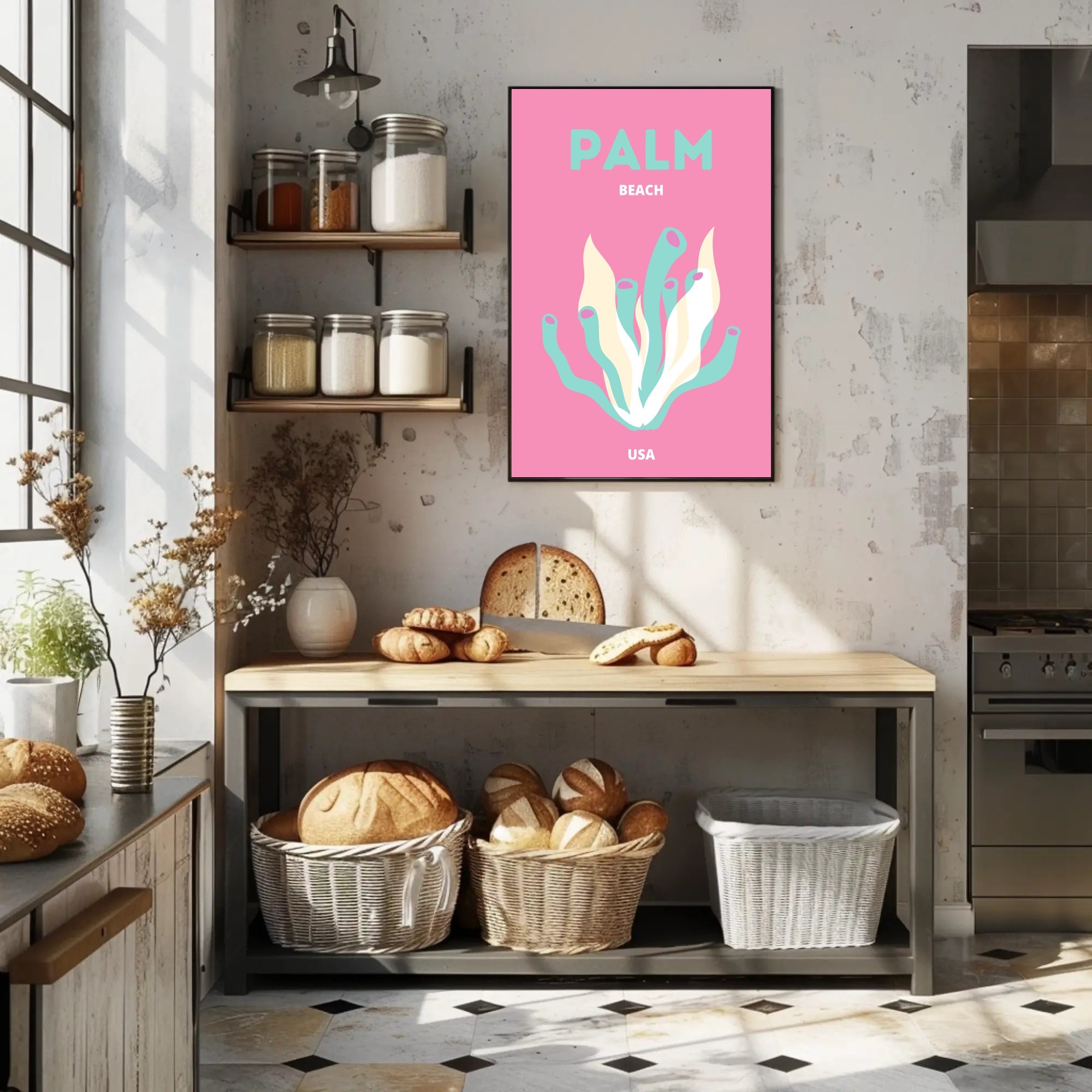 Palm Beach USA Artistic Display Travel Poster PosterGoat
