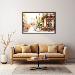 Parisian Street Café Scene Poster PosterGoat