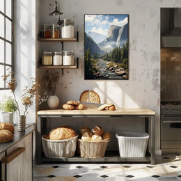 Yosemite Scenic View Poster Wall Art Print