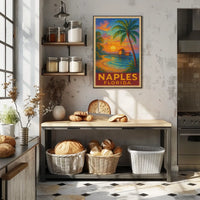 Naples Florida Sunset Poster Wall Art 18x24 Coastal Decor
