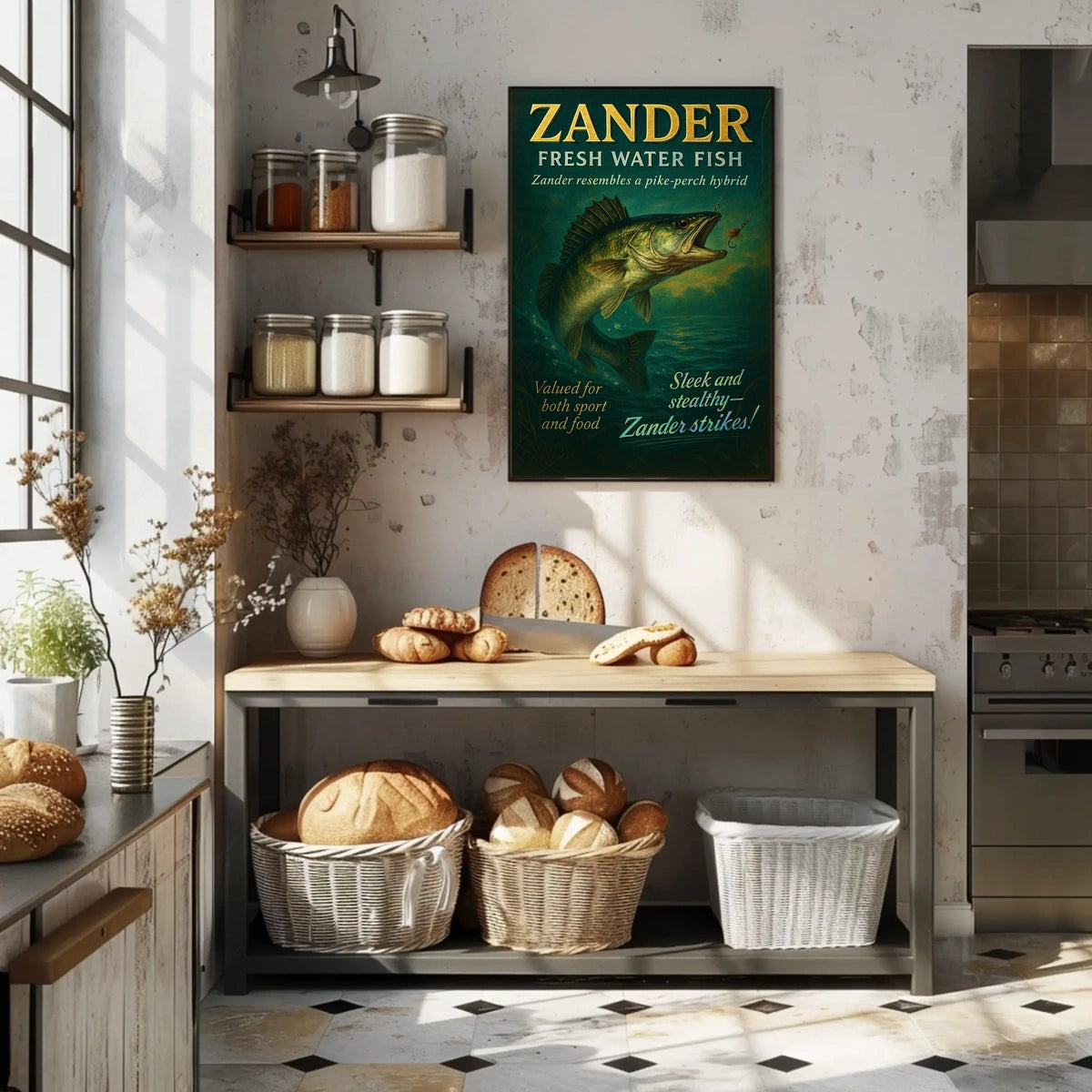 Zander Fresh Water Fish Poster