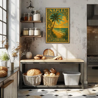 Naples Florida A Tropical Escape Poster Wall Art Decor