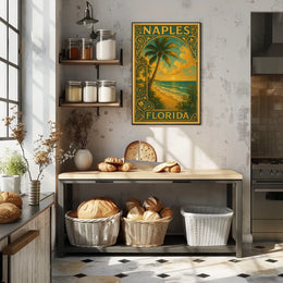 Naples Florida A Tropical Escape Poster Wall Art Decor