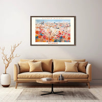 Madrid Flower Market Scene: Urban or Cityscape Poster