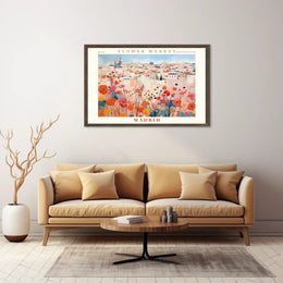 Madrid Flower Market Scene: Urban or Cityscape Poster