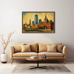 Jersey City Skyline Poster