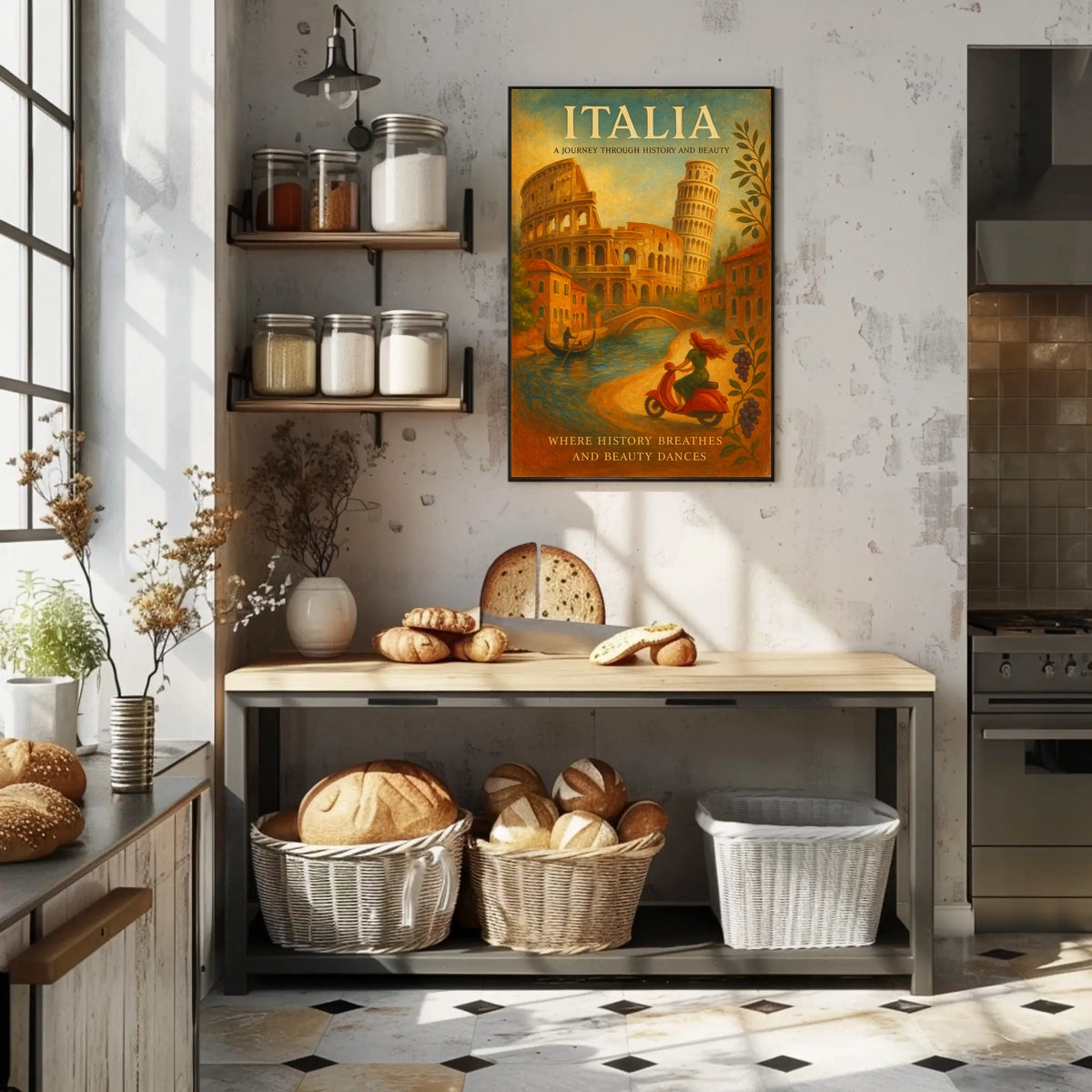 Italia A Journey Through History And Poster