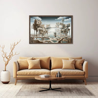 Surreal Architectural Dreamscape Art Poster
