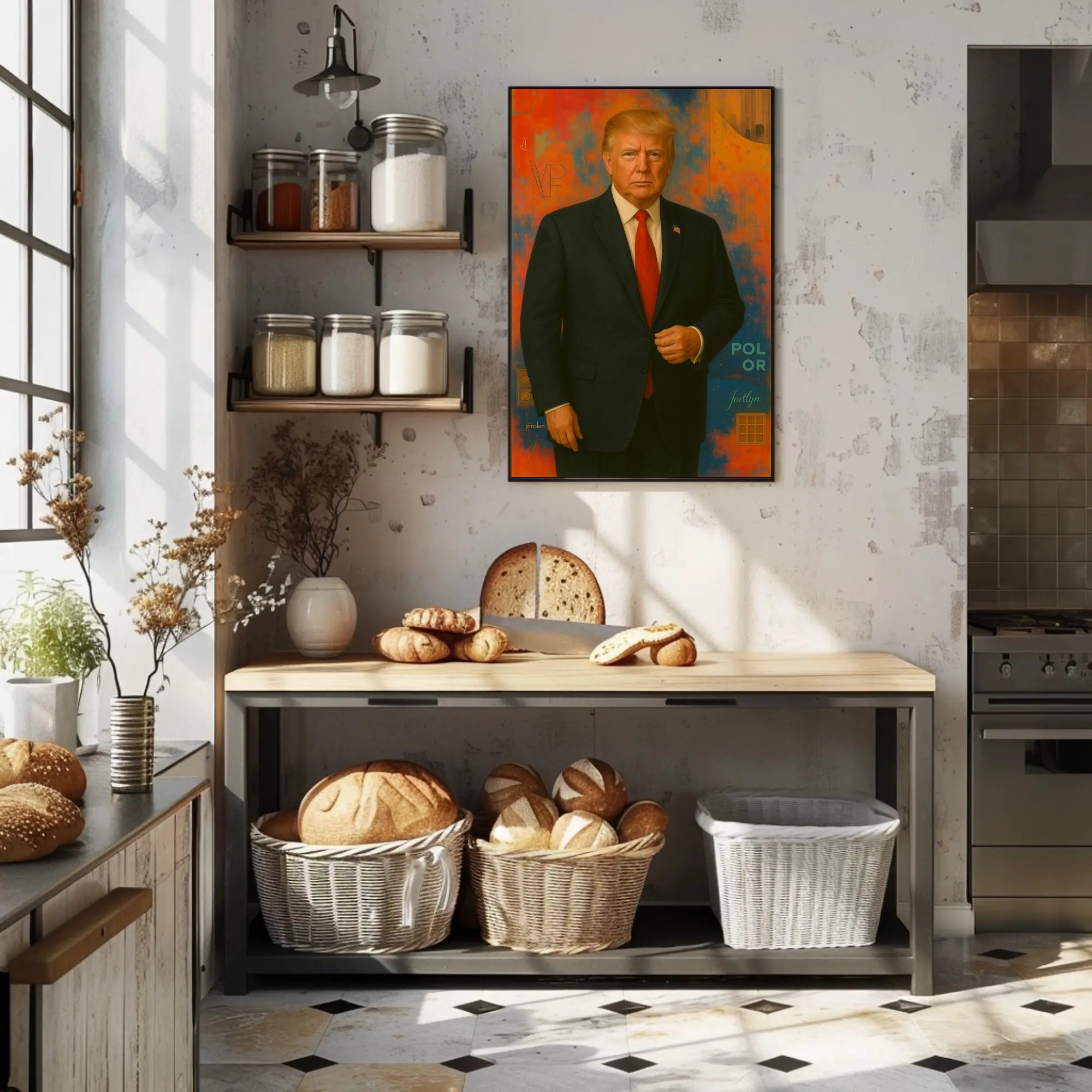 Formal Man Artistic Design: Political or Propaganda Poster