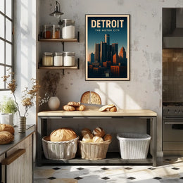 Detroit The Motor City Poster