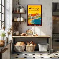 United Air Lines Hawaii Travel Poster