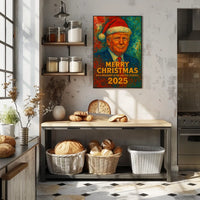 Festive Van Gogh-Inspired Merry Christmas Artistic Poster