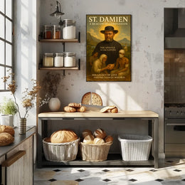 St. Damien Inspirational Legacy Vintage Heritage Poster