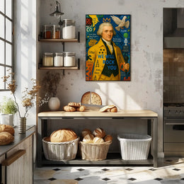 Historical Music Pop Art Poster with Modern Eclectic Vibes