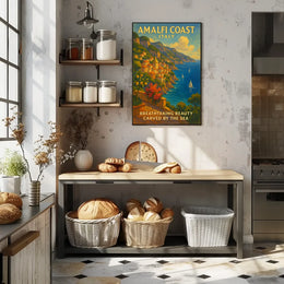 Breathtaking Coastal Beauty Carved by the Sea Poster