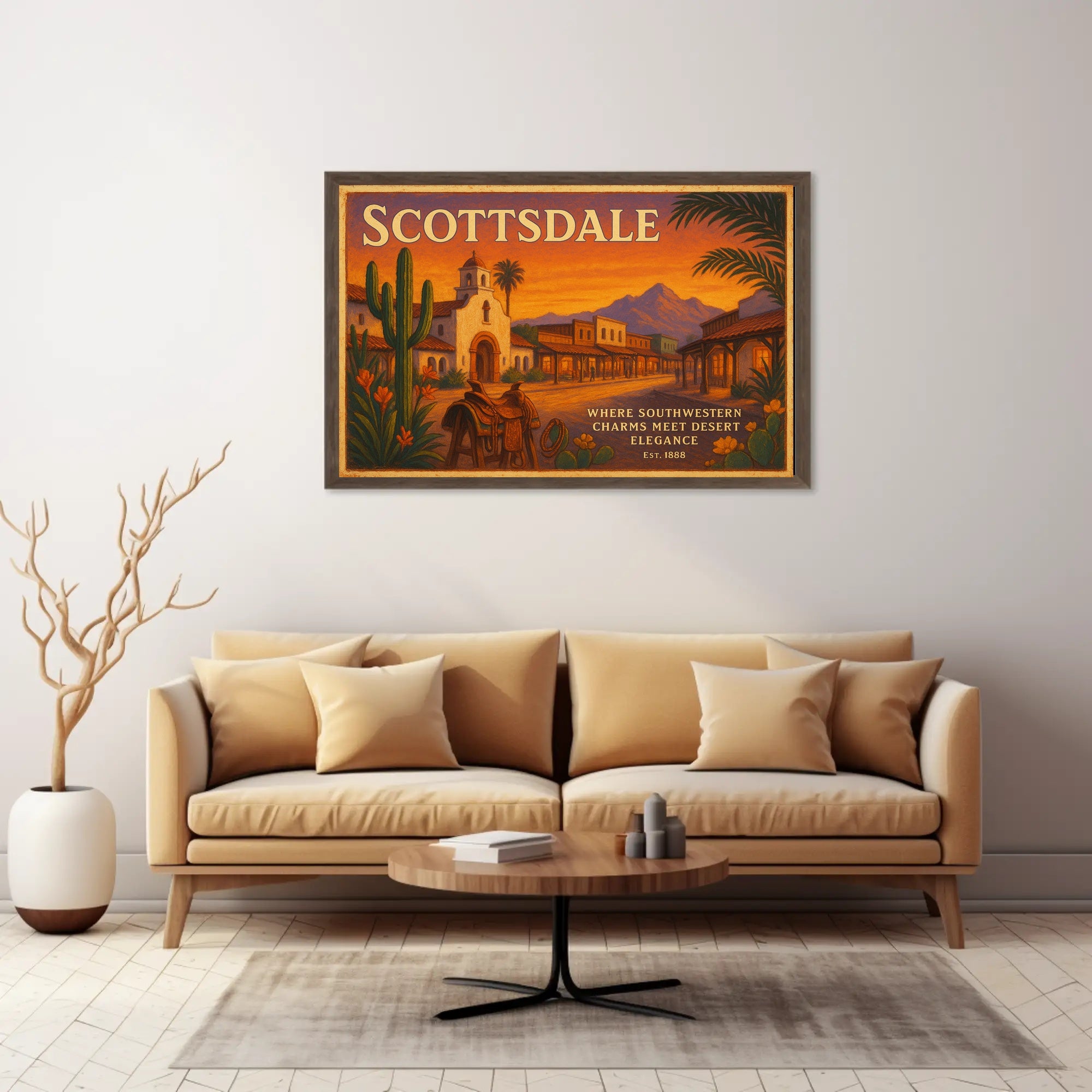 Southwestern Charm Scottsdale Travel Poster