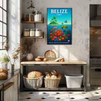 Visit Belize Jewel of the Caribbean Poster
