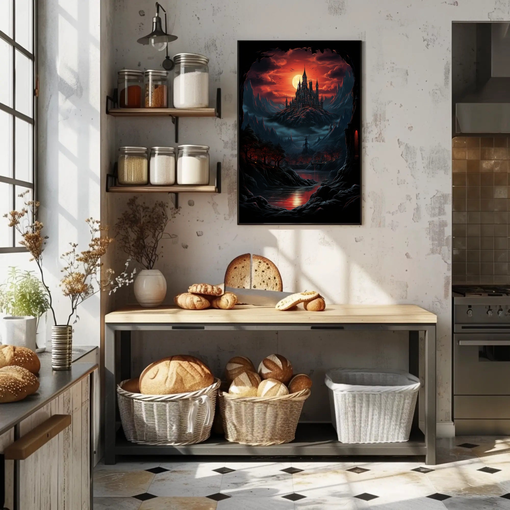 Enchanted Castle At Dusk Poster