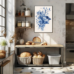 Blossoming Bird Art Print Poster for Home Decor and Wall Art PosterGoat