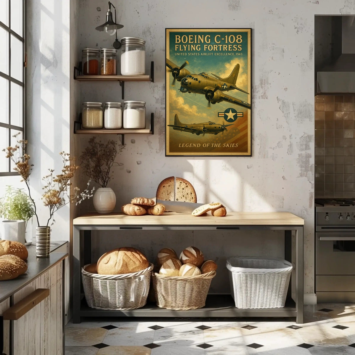 Legendary WWII Boeing C-108 Aviation Poster Art