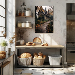 Enchanted Autumn Cottage Poster