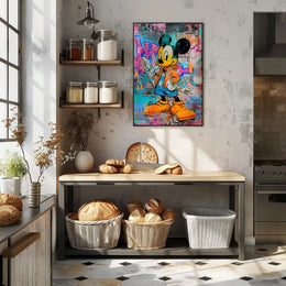 Cartoon Mouse in Urban Street Art Pop Culture Poster