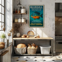 Bluegill Fish Vintage Illustration - Animal Poster