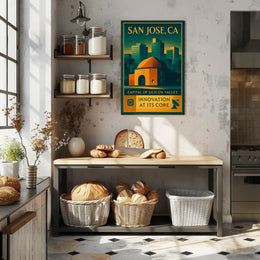 San Jose Tech Cityscape Urban or Cityscape Poster