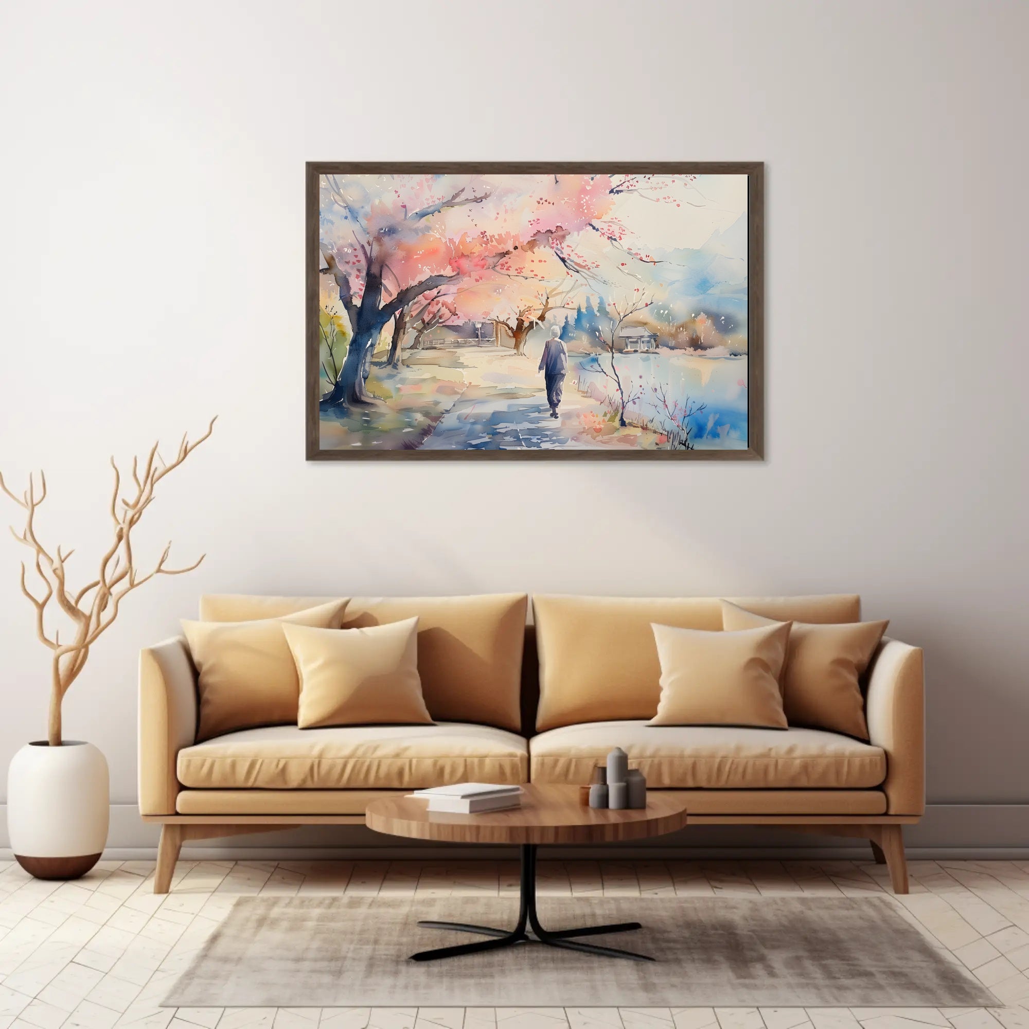 Serene Stroll Among Cherry Blossoms Poster