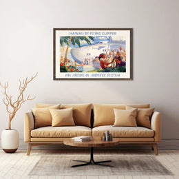 Hawaii Air Travel Vintage Poster by Pan American Airways Travel Poster