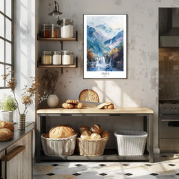 Andes Mountains Watercolor Landscape Art - Travel Poster PosterGoat