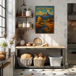 Montana Landscape Art Poster