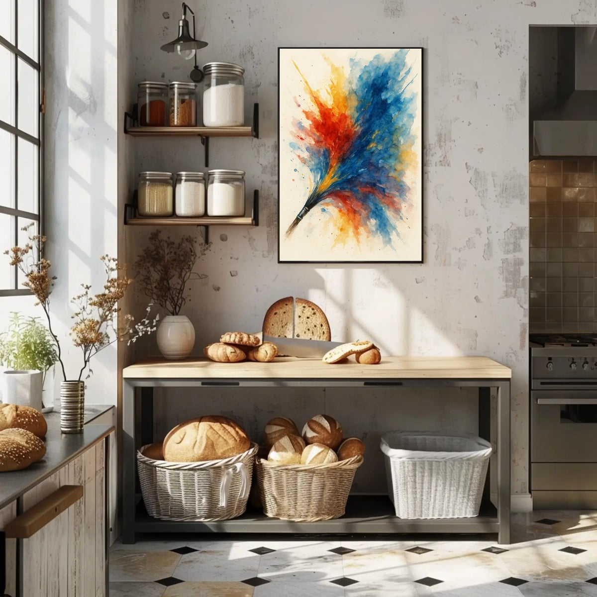 Colorful Brushstroke Explosion Poster