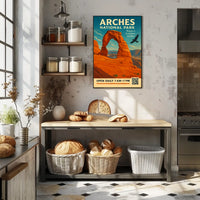 Arches National Park Vintage Travel Poster Print