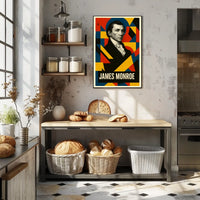 James Monroe 5th President of the United States Abstract Pop Poster