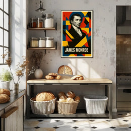 James Monroe 5th President of the United States Abstract Pop Poster