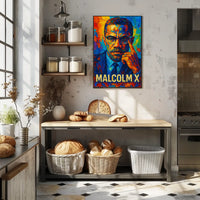 Malcolm X Visionary Leader Poster