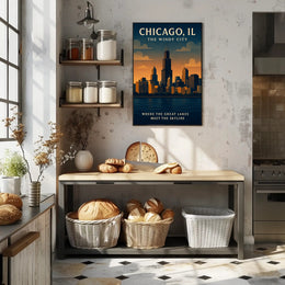 Chicago The Windy City Poster PosterGoat