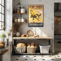 F3F-FIFI The Barrel-Rolling Bulldog Poster PosterGoat