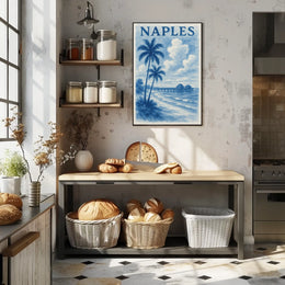Naples Coastal Serenity Poster Wall Art 18x24 Inches