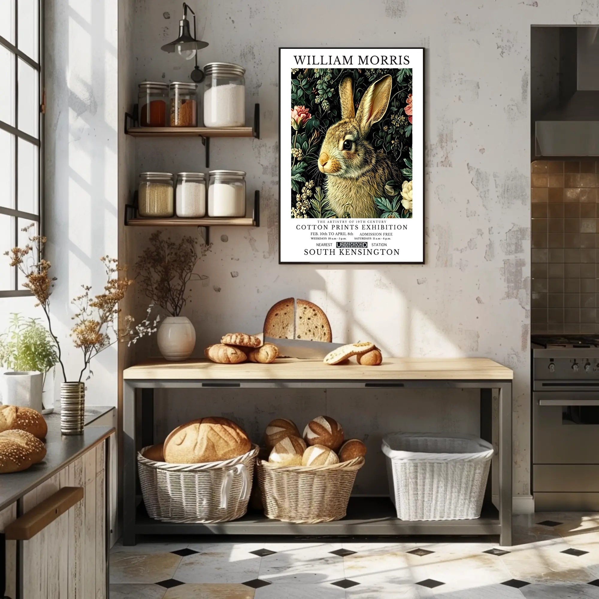 William Morris Nature-Inspired 19th-Century Exhibition Artistic Poster