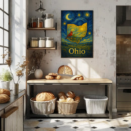 Ohio Starry Night Tribute Poster