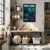 New York City Retro Travel Art Poster
