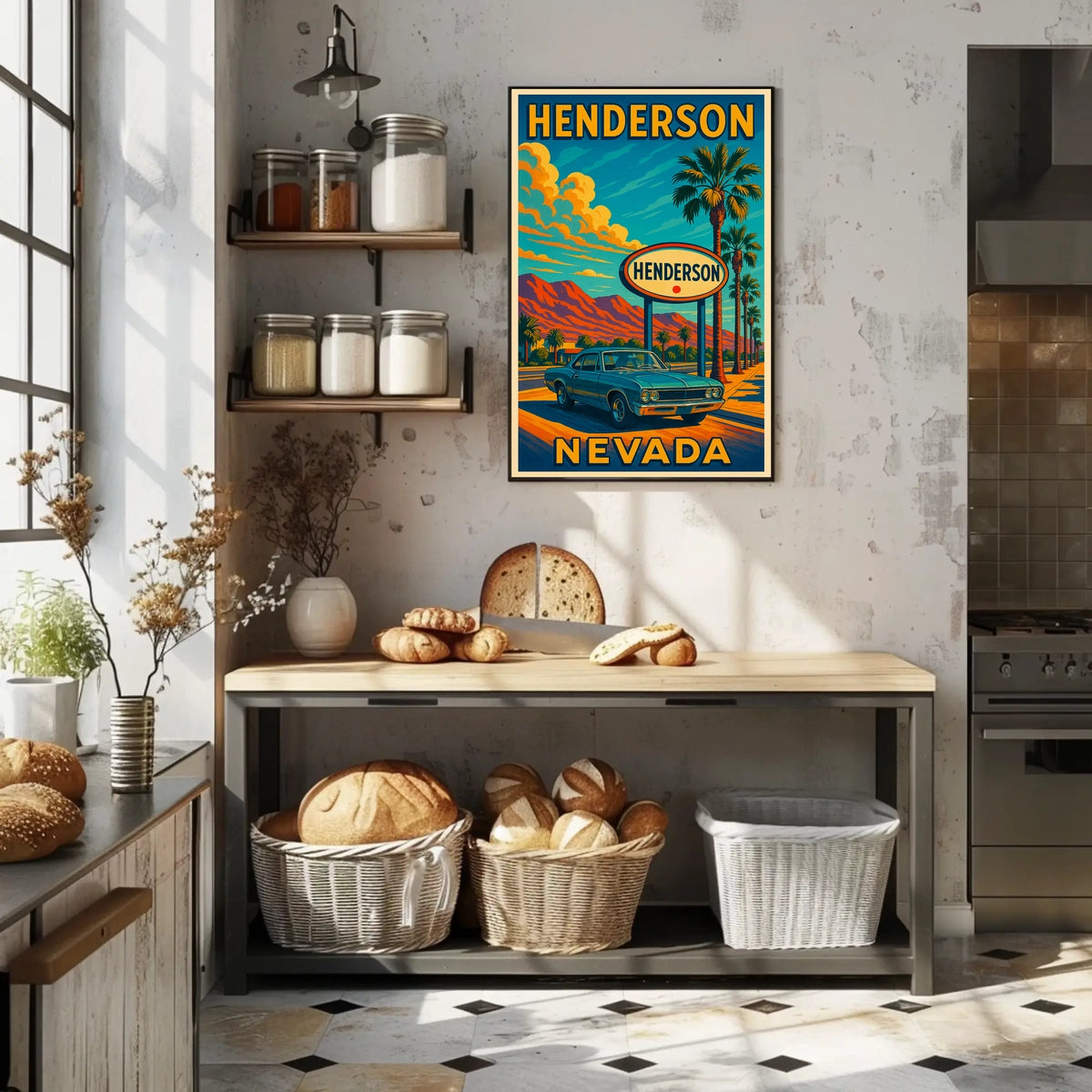 Henderson, Nevada Retro Travel Poster