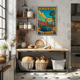 Henderson, Nevada Retro Travel Poster