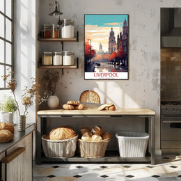 Liverpool Street Scene in Autumn: Urban or Cityscape Poster