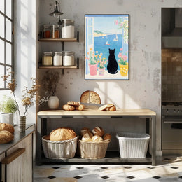 Seaside Serenity Coastal Poster Wall Art Print